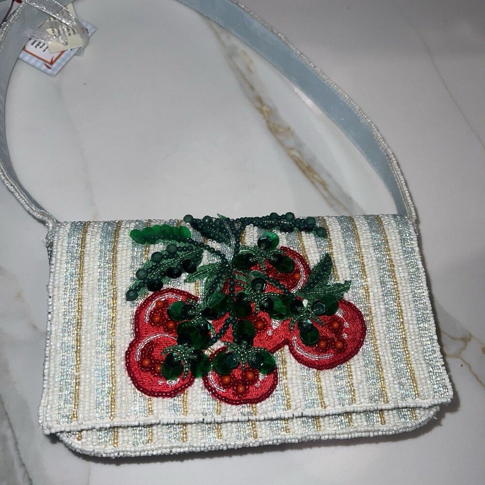 Viral Beaded Bag Tomato Vine, NWT Handmade In India